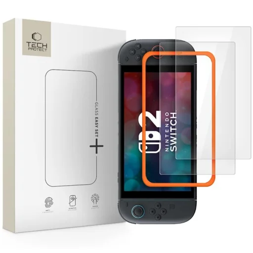 Tech-protect Easy Set+ 2-pack Nintendo Switch 2 átlátszó üvegfólia - 1