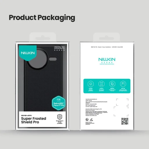 Nillkin Super Frosted PRO hátlap tok Xiaomi Poco F7 Pro-hoz, fekete - 7