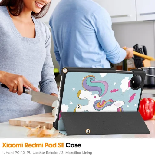  Techsuit - FoldPro - Xiaomi Redmi Pad SE 8.7 - Egyszarvú tok - 6