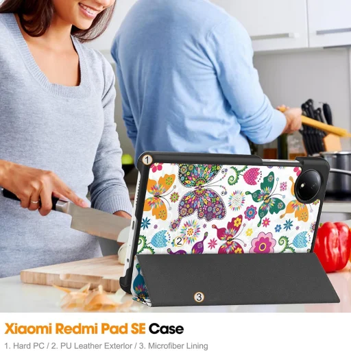  Techsuit - FoldPro - Xiaomi Redmi Pad SE 8.7 - Pillangó tok - 6