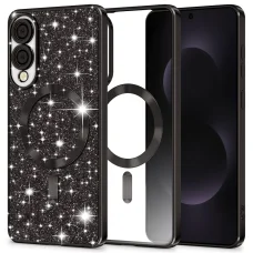  Techsuit - Luxus Csillogó MagSafe - Samsung Galaxy S25 Edge - Fekete tok