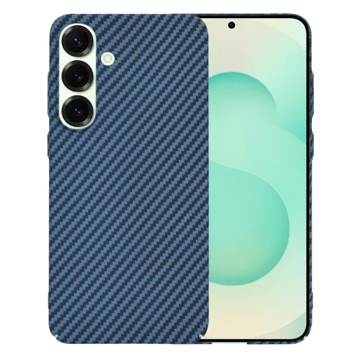 Techsuit - Karbonit Szálhéj - Samsung Galaxy S25 Plus - Ciánkék tok - 1
