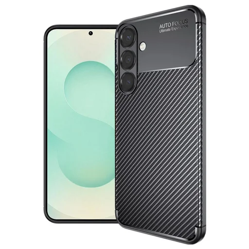  Techsuit - Karbonszálas - Samsung Galaxy S25 Plus - Fekete tok - 1