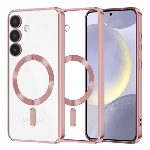  Techsuit - Luxus Kristály MagSafe - Samsung Galaxy S24 Plus - Rózsaszín tok - 1