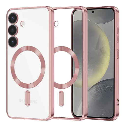  Techsuit - Luxus Kristály MagSafe - Samsung Galaxy S24 - Rózsaszín tok - 1
