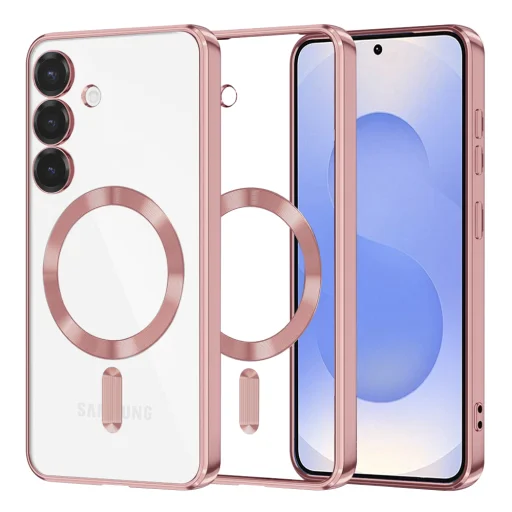  Techsuit - Luxus Kristály MagSafe - Samsung Galaxy S25 - Rózsaszín tok - 1