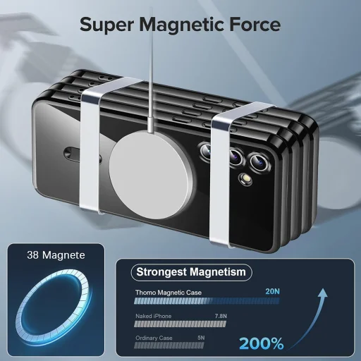  Techsuit - Luxus Kristály MagSafe - Samsung Galaxy S25 - Ezüst tok - 3