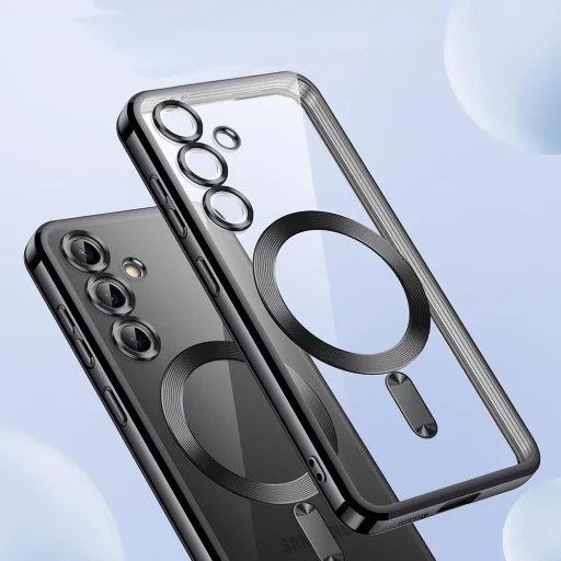  Techsuit - Luxus Kristály MagSafe - Samsung Galaxy S25 - Ezüst tok - 5