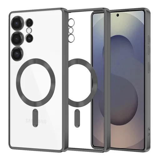  Techsuit - Luxus Kristály MagSafe - Samsung Galaxy S25 Ultra - Fekete tok - 1