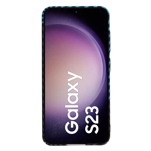  Techsuit - Karbonit Szálhéj - Samsung Galaxy S23 - Kék Impulzus tok - 2