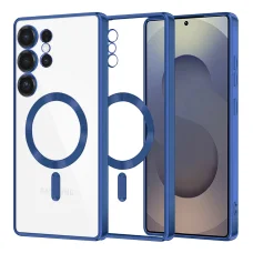  Techsuit - Luxus Kristály MagSafe - Samsung Galaxy S25 Ultra - Mélykék tok