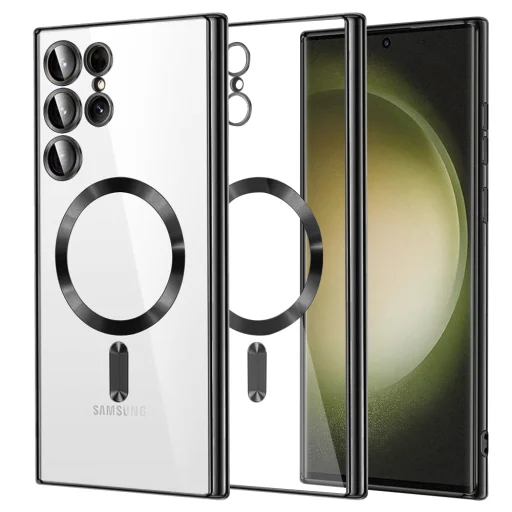  Techsuit - Luxus Kristály MagSafe - Samsung Galaxy S23 Ultra - Fekete tok - 1