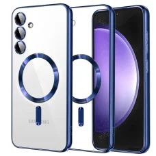  Techsuit - Prémium Kristály MagSafe - Samsung Galaxy S23 FE - Mélykék tok