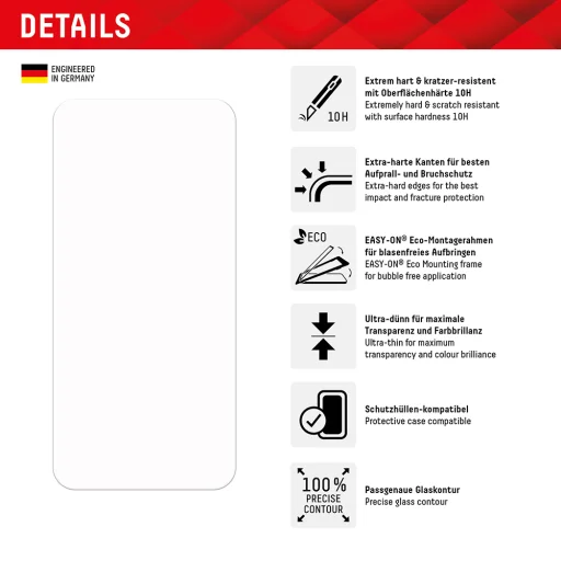  Displex - Prémium [Csomag] Valódi Üveg + Tok - Samsung Galaxy S23 FE - Átlátszó üvegfólia - 3