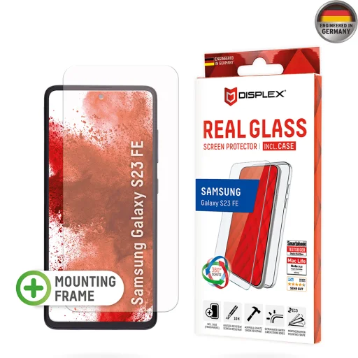  Displex - Prémium [Csomag] Valódi Üveg + Tok - Samsung Galaxy S23 FE - Átlátszó üvegfólia - 1