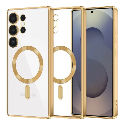  Techsuit - Luxus Kristály MagSafe - Samsung Galaxy S25 Ultra - Arany tok - 1