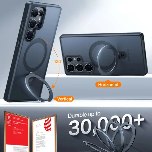 Torras - Ostand Sorozat - Samsung Galaxy S25 Ultra - Átlátszó tok - 6