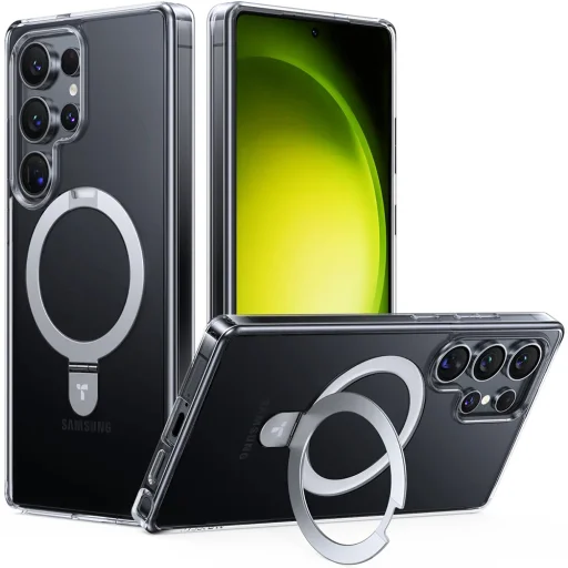 Torras - Ostand Sorozat - Samsung Galaxy S25 Ultra - Átlátszó tok - 1