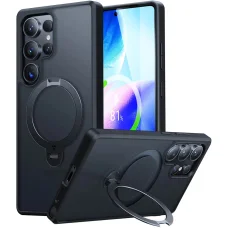 Torras - Ostand Spin sorozat - Samsung Galaxy S25 Ultra - Fekete tok