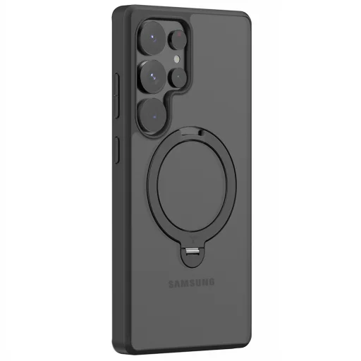 Torras - Ostand Spin sorozat - Samsung Galaxy S25 Ultra - Fekete tok - 2