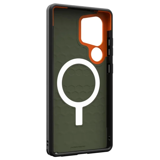  UAG - Civilian Pro MagSafe - Samsung Galaxy S25 Ultra - Olívzöld / Narancs tok - 3