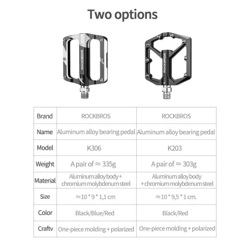 Rockbros K203-BK kerékpárpedál készlet - fekete - 2
