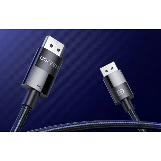 UGREEN 80393 DisplayPort 1,4 fonott kábel 2x férfi csatlakozó, 3m - 4