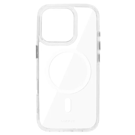Liavec Glossy Magsafe Átlátszó Tok iPhone 16 Pro Max fehér tok - 4