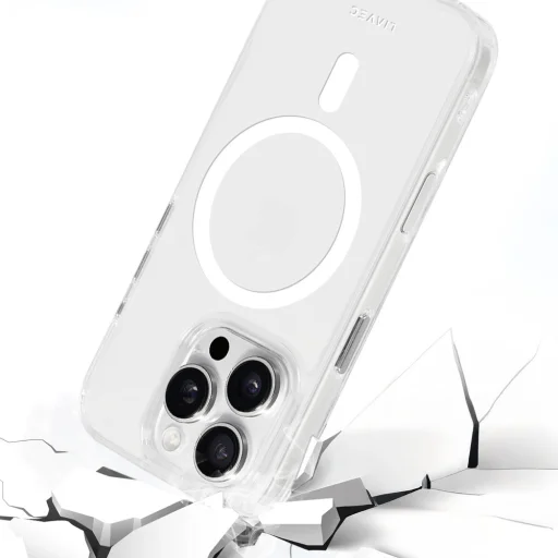 Liavec Glossy Magsafe Átlátszó Tok iPhone 16 Pro Max fehér tok - 6