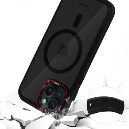 Liavec Hybrid Smoke Magsafe tok iPhone 15 tok - 7