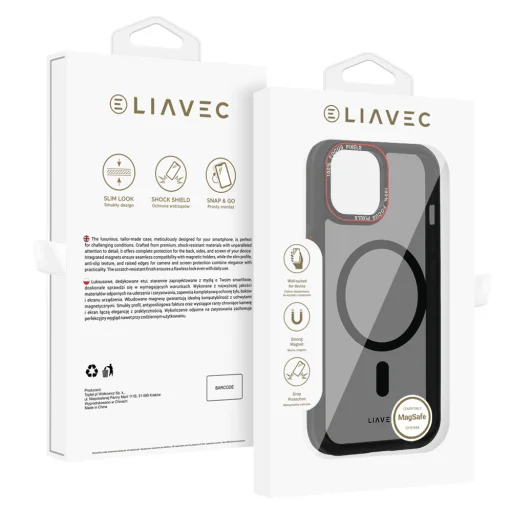 Liavec Hybrid Smoke Magsafe tok iPhone 15 tok - 1