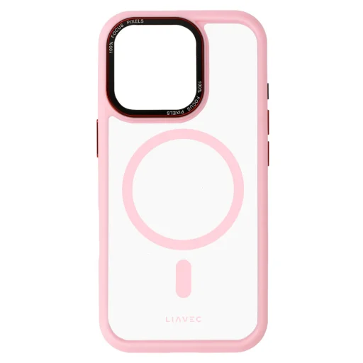 Liavec Hybrid Magsafe átlátszó tok iPhone 16 Pro light pink tok - 5