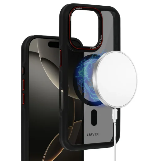 Liavec Hybrid Smoke Magsafe tok iPhone 16 Pro Max - 8