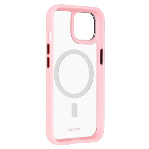 Liavec Hybrid Magsafe átlátszó tok iPhone 15 light pink tok - 4