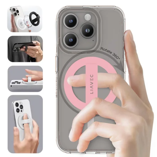 Liavec Ring Magsafe gyűrű rózsaszín - 3