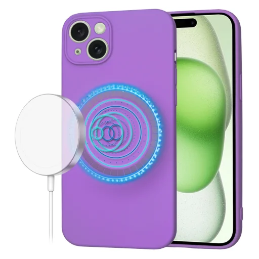  Techsuit - SoftFlex MagSafe - iPhone 15 Plus - Lila tok - 1