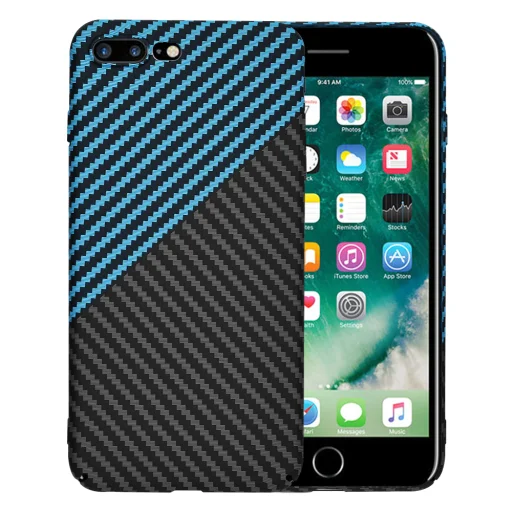  Techsuit - Carbonite FiberShell - iPhone 7 Plus / iPhone 8 Plus - Kék Pulzus tok - 1