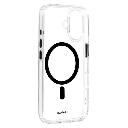 Liavec Fényes Magsafe Átlátszó tok iPhone 16 fekete tok - 3