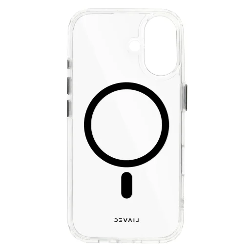 Liavec Fényes Magsafe Átlátszó tok iPhone 16 fekete tok - 5