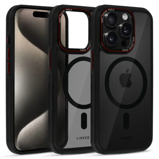 Liavec Hybrid Smoke Magsafe tok iPhone 15 Pro Max - 2