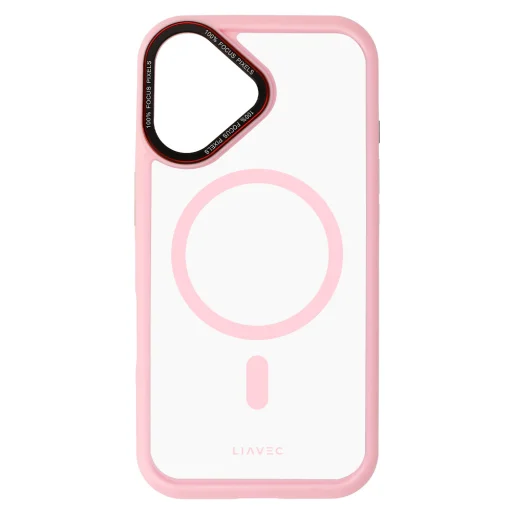 Liavec Hybrid Magsafe átlátszó tok iPhone 16 light pink tok - 5