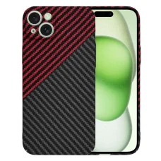  Techsuit - Karbonit Szálhéj - iPhone 15 Plus - Vörös Vortex tok