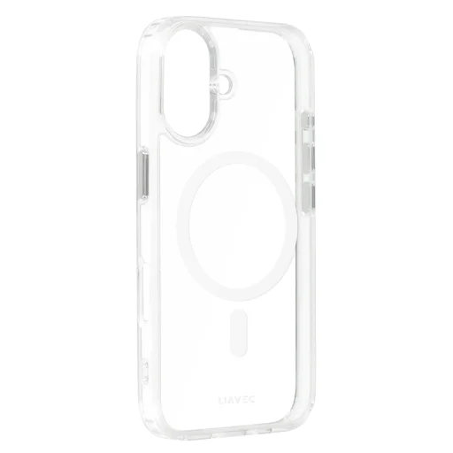 Liavec Glossy Magsafe Clear iPhone 16 tok fehér tok - 2