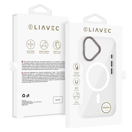 Liavec Hybrid Magsafe Clear tok iPhone 16 tok - 1