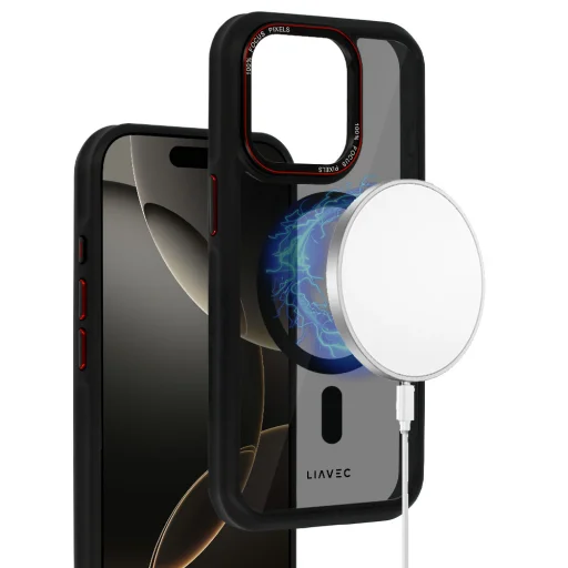 Liavec Hybrid Smoke Magsafe tok iPhone 15 Pro Max - 8