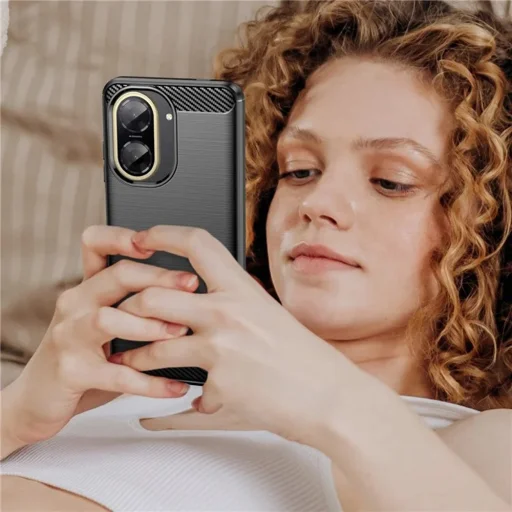  Techsuit - Szén-szilikon - Xiaomi Redmi A5 4G - Fekete tok - 6