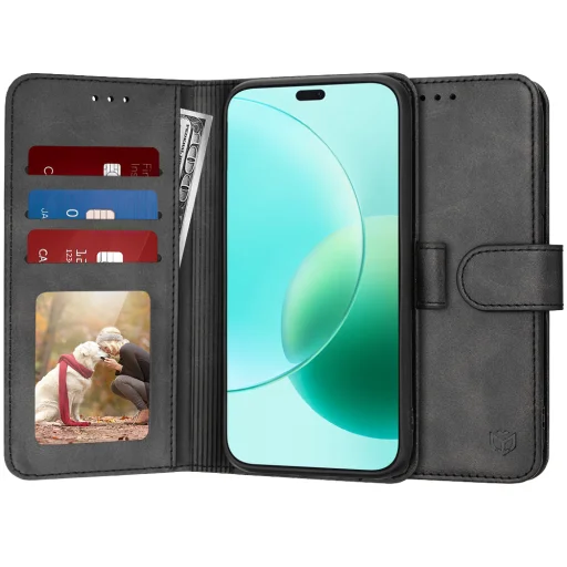  Honor 400 Lite Fekete Techsuit - Naplófüzet tok - 1