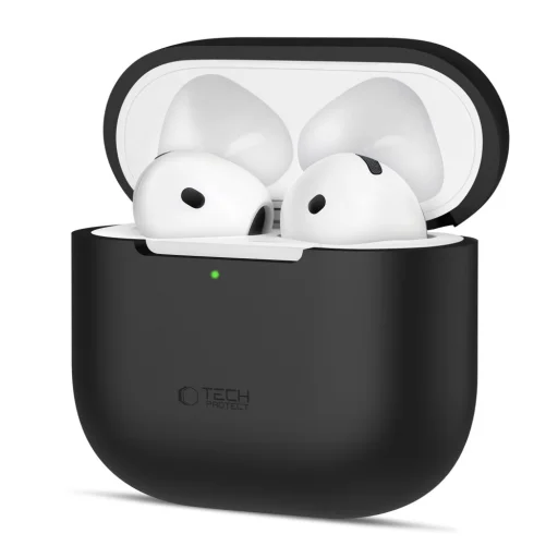 Tech-protect Szilikon Apple AirPods 4 Fekete tok - 1
