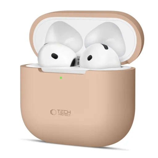 Tech-protect Szilikon Apple Airpods 4 Cafe Latte tok - 1