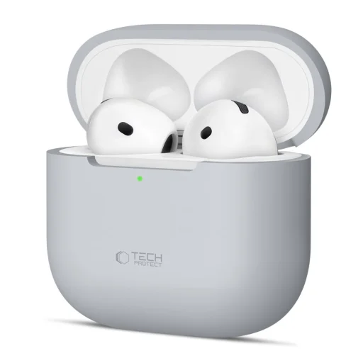 Tech-protect Szilikon Apple Airpods 4 Kréta Szürke tok - 1